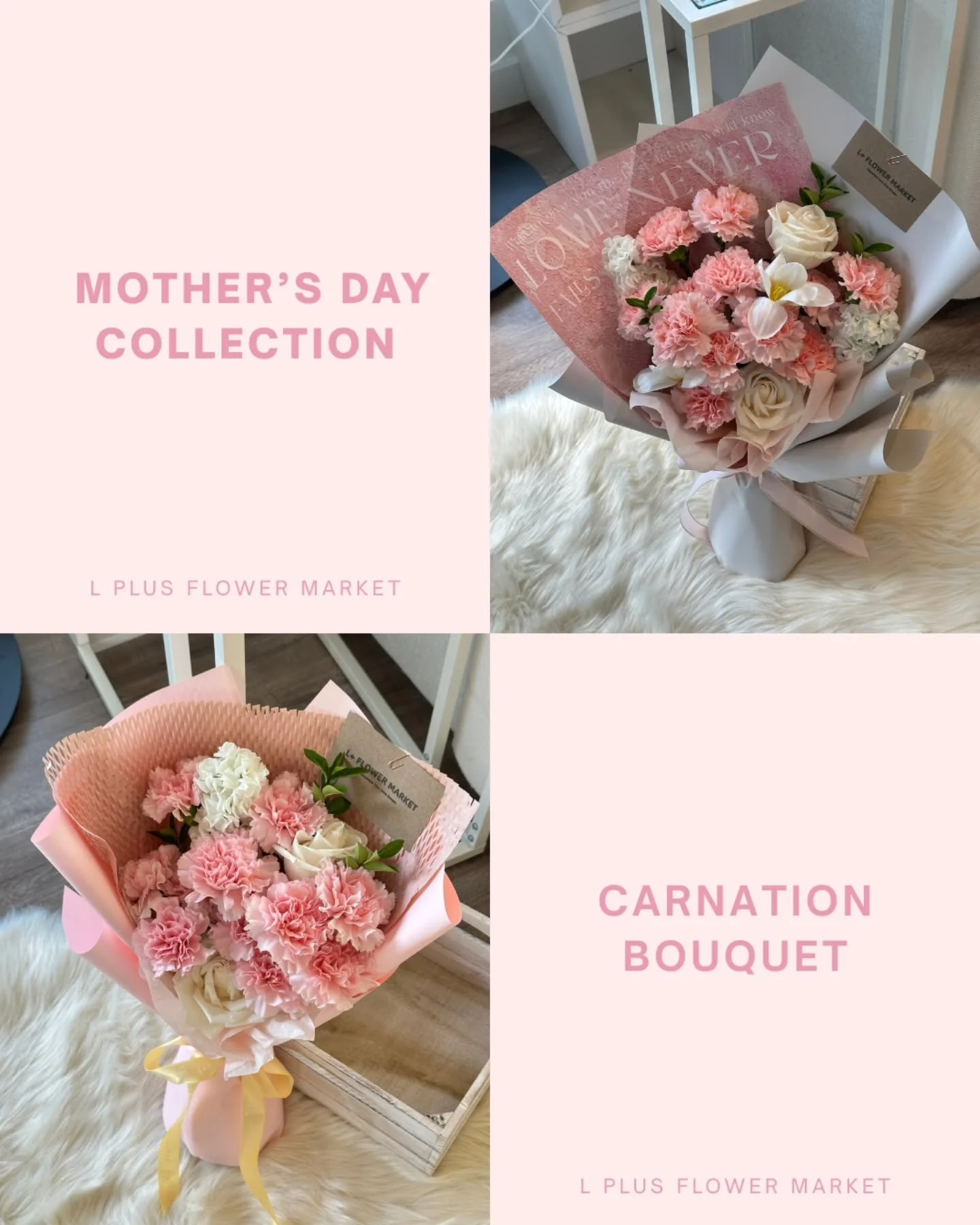 Mother&rsquo;s Day Special | Carnation Bouquet Pre-Order Now Open!!!

Say what words cannot, with a bouquet full of love.
Featuring soft carnations, paired with elegant roses and fresh greenery,
this arrangement expresses gratitude and warmth beautif