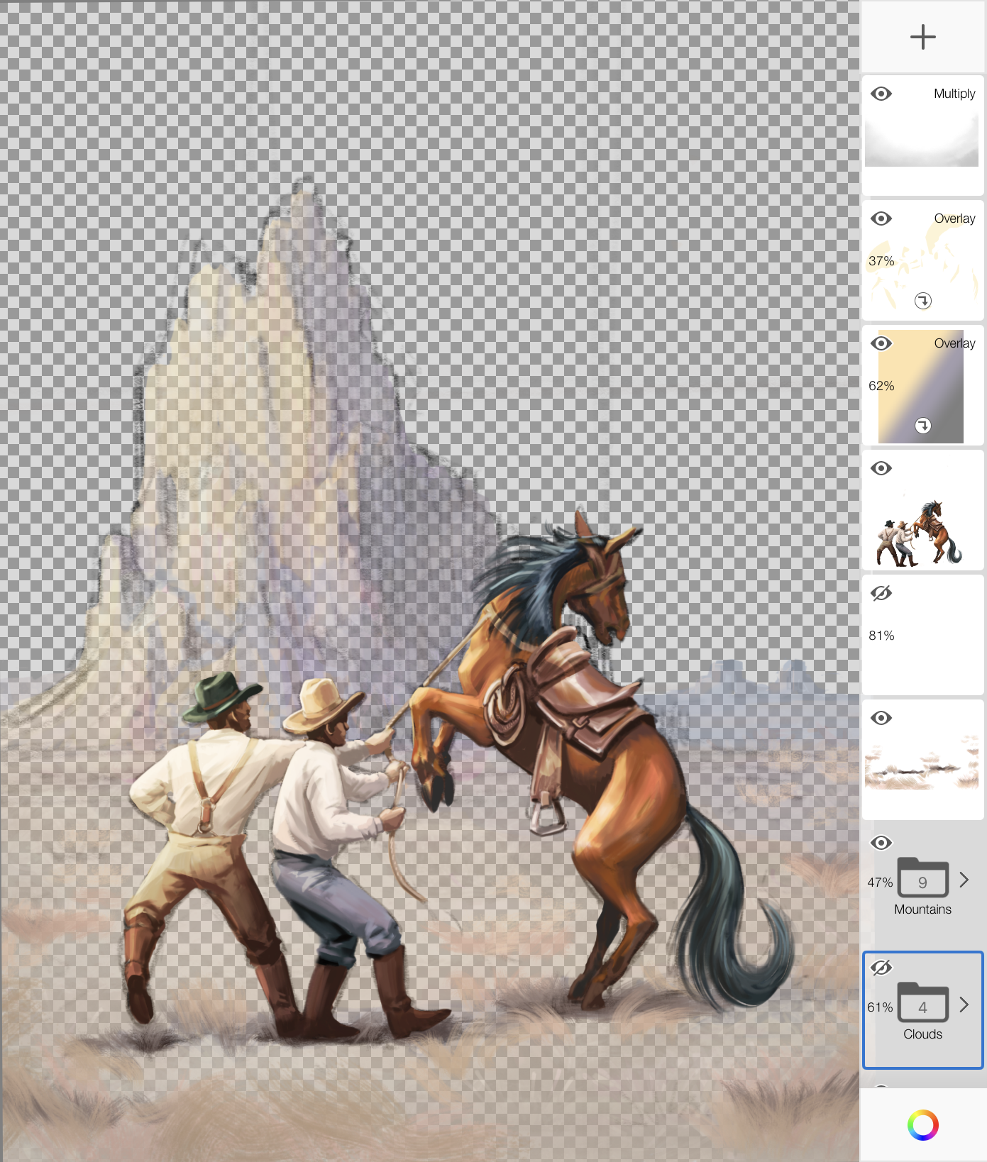 Painting Workflow - The Cowboys