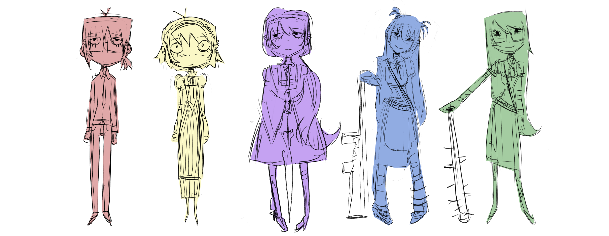 Characters and their clothing