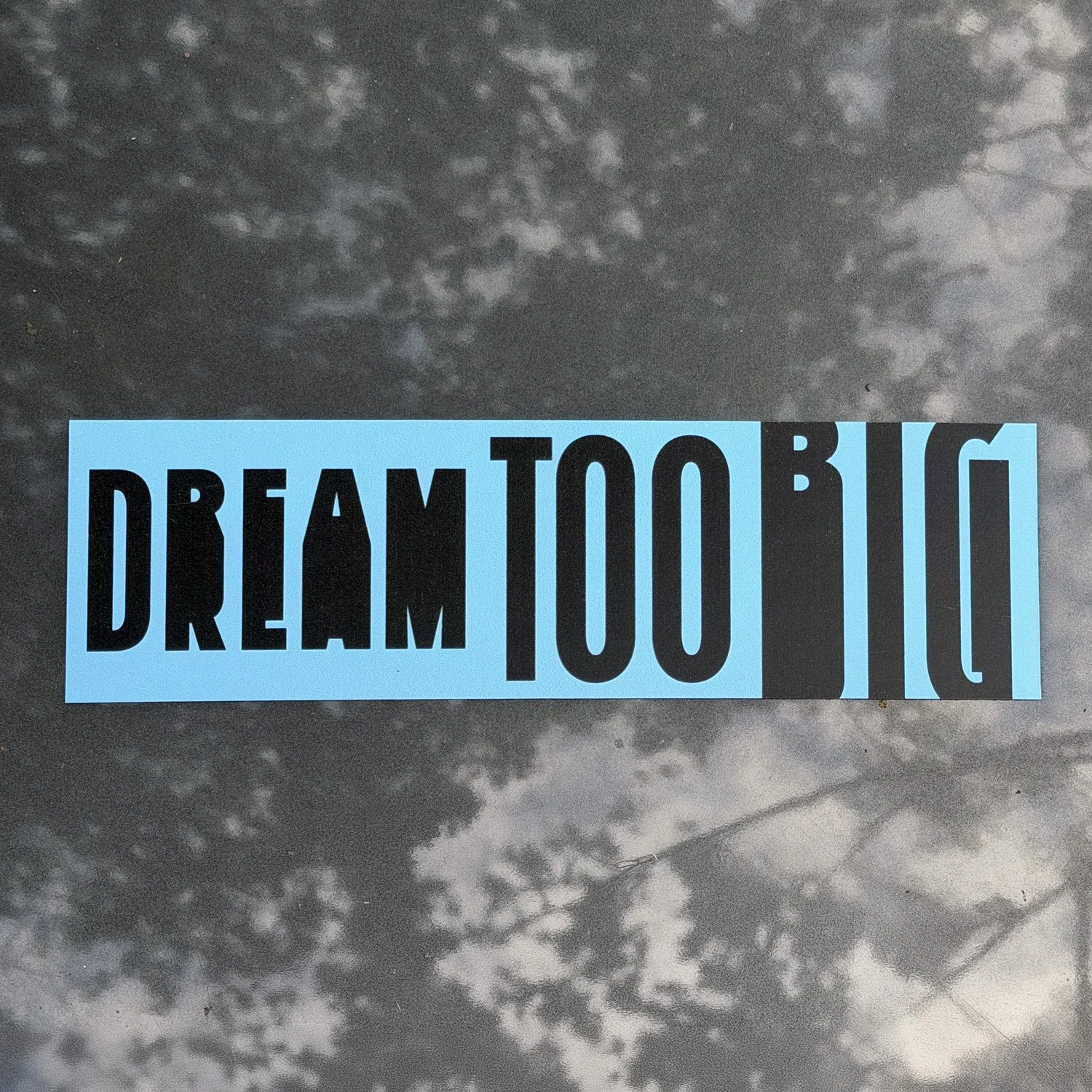 DREAM TOO BIG — Car Magnet