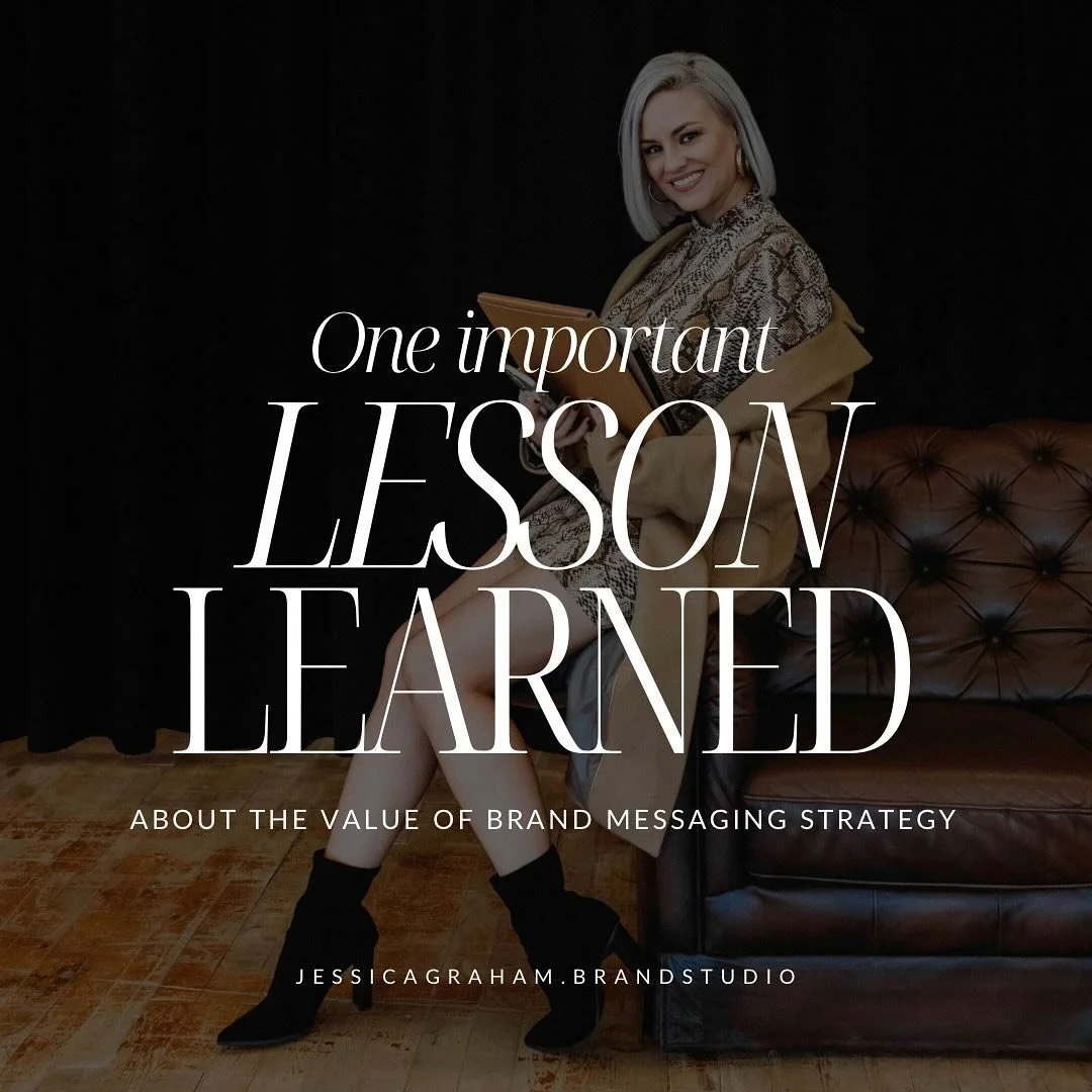 My lesson could help you and your biz 👀

It led to specialize in creating brand messaging strategies for my clients.

And I&rsquo;ll go ahead and toot my own horn when I say &mdash;

Every client I&rsquo;ve created Brand Messaging Guidelines for LOV