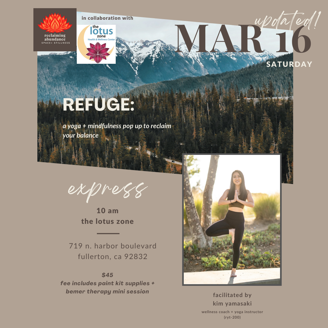 "Express" --- REFUGE: a yoga + mindfulness pop up