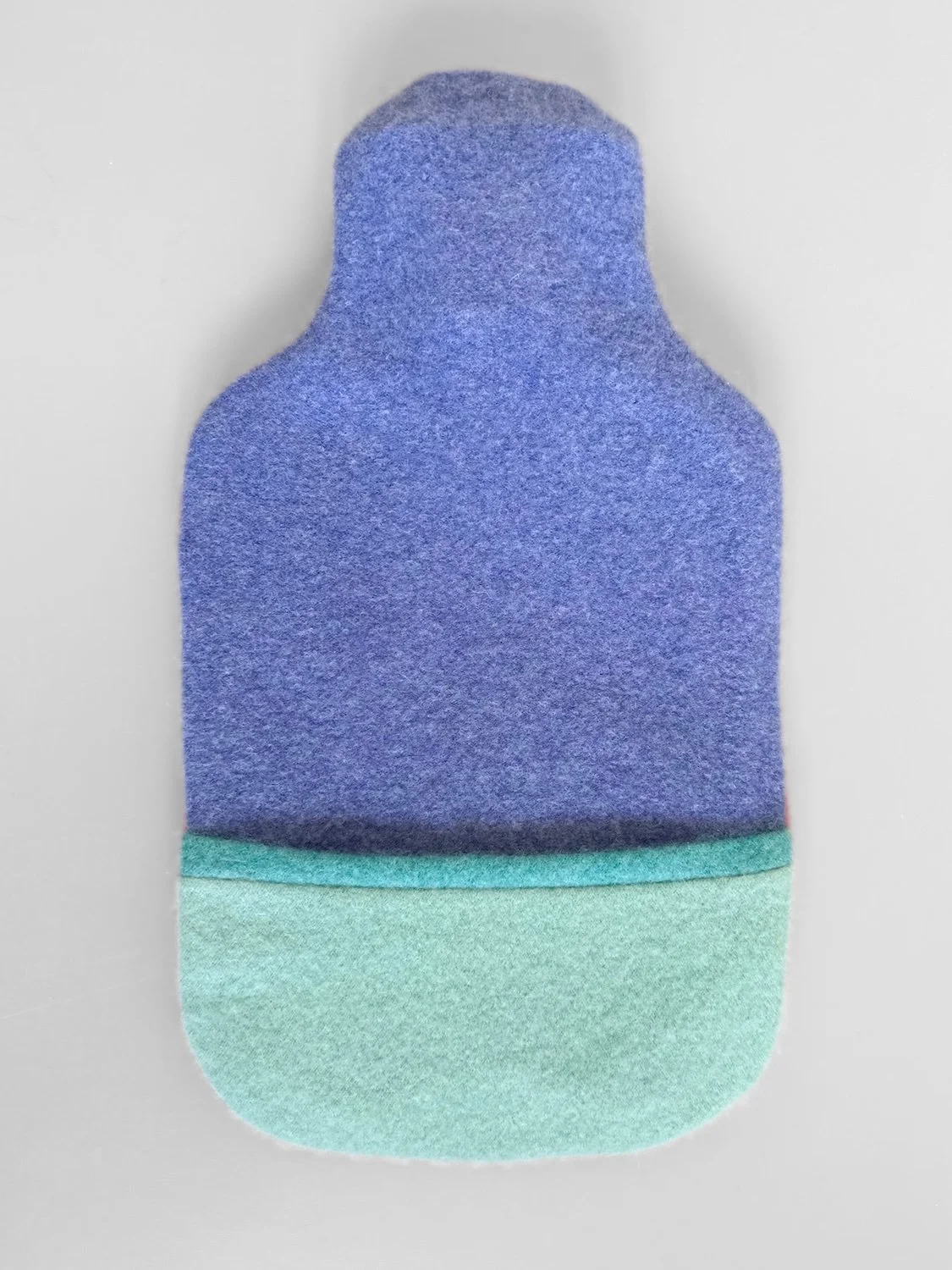 Cashmere hot water bottle powder blue and aqua.