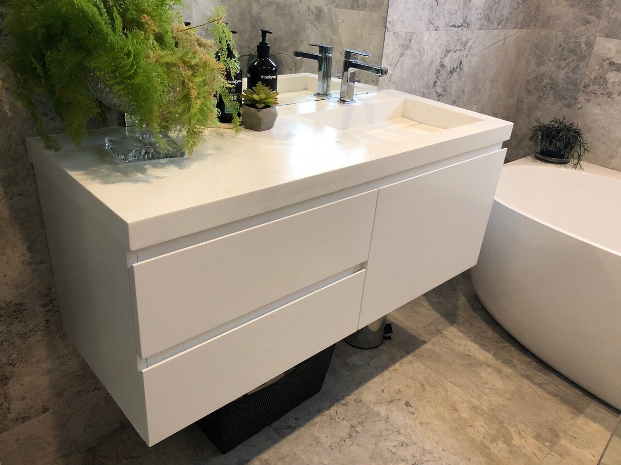 photo of a modern bathroom in a home renovation