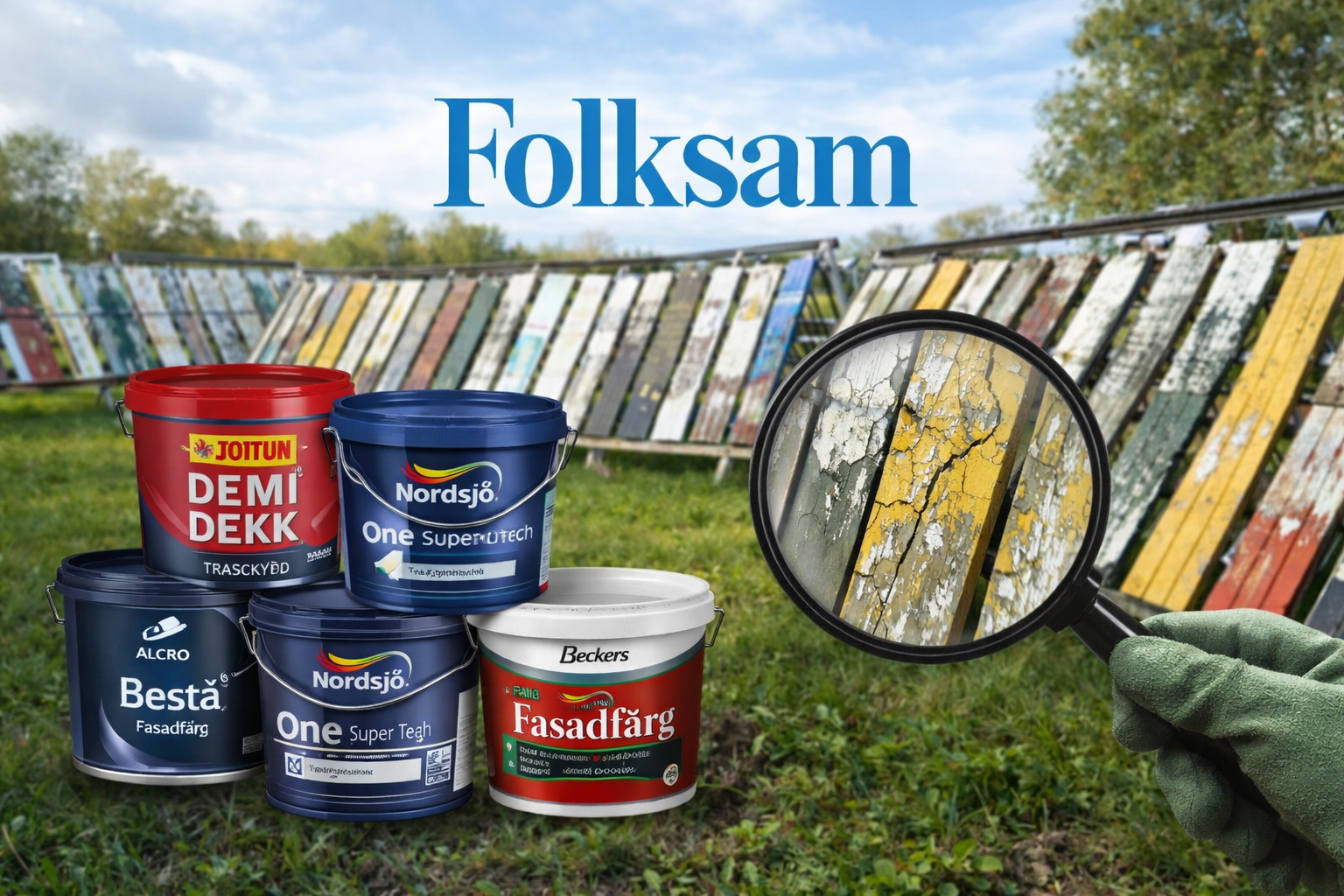 Folksams test av utomhusfärger