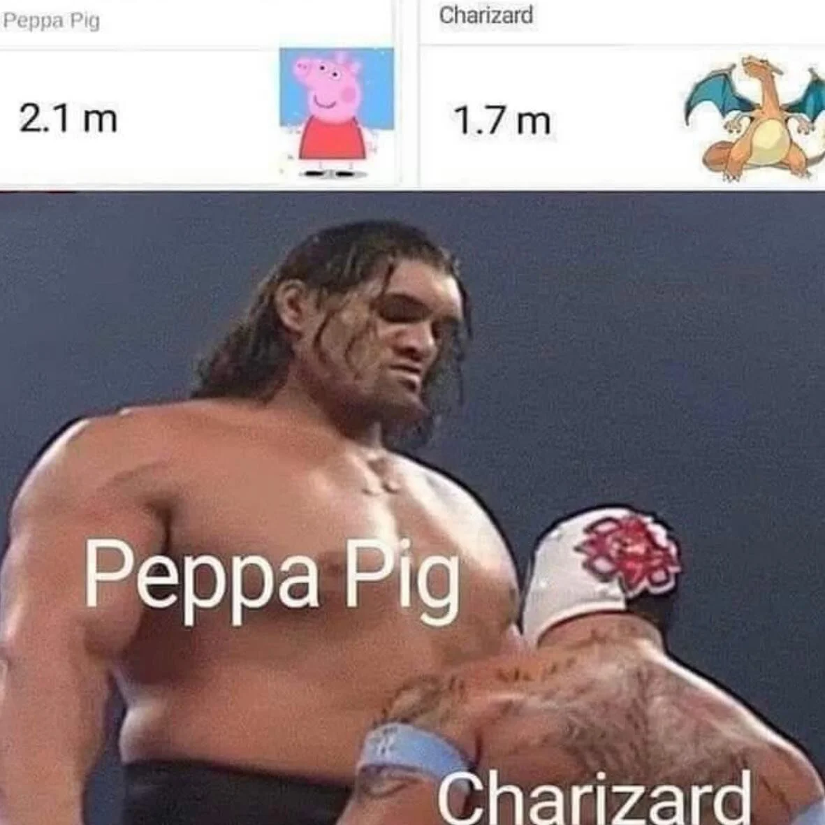 FACTS!!! 🐷 vs 🐉 😂 😂 😂 
.
.
.
.
.
.
.
.
#pokememes #pokemonmeme #peppapig #peppapigmeme #peppagpigparty #charizard #charizard🔥 #charizardmeme #charizardcard #wwe #pokemon #pokemongo #pokemoncards #pok&eacute;mon #pokemontcg #pok&eacute;monfigure