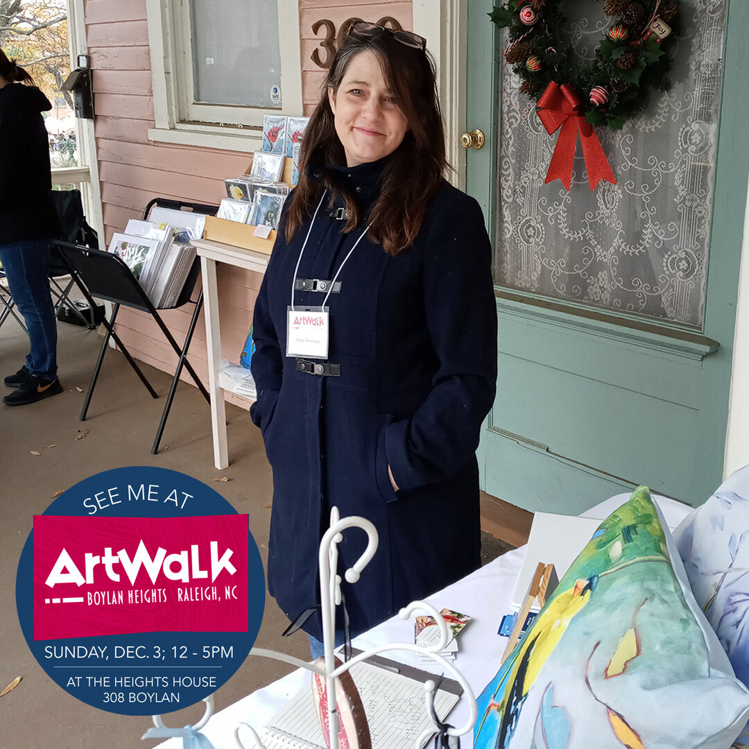 This is from last year's ArtWalk... can't wait to see everyone again! See me at 308 Boylan - the Heights House Hotel lawn!