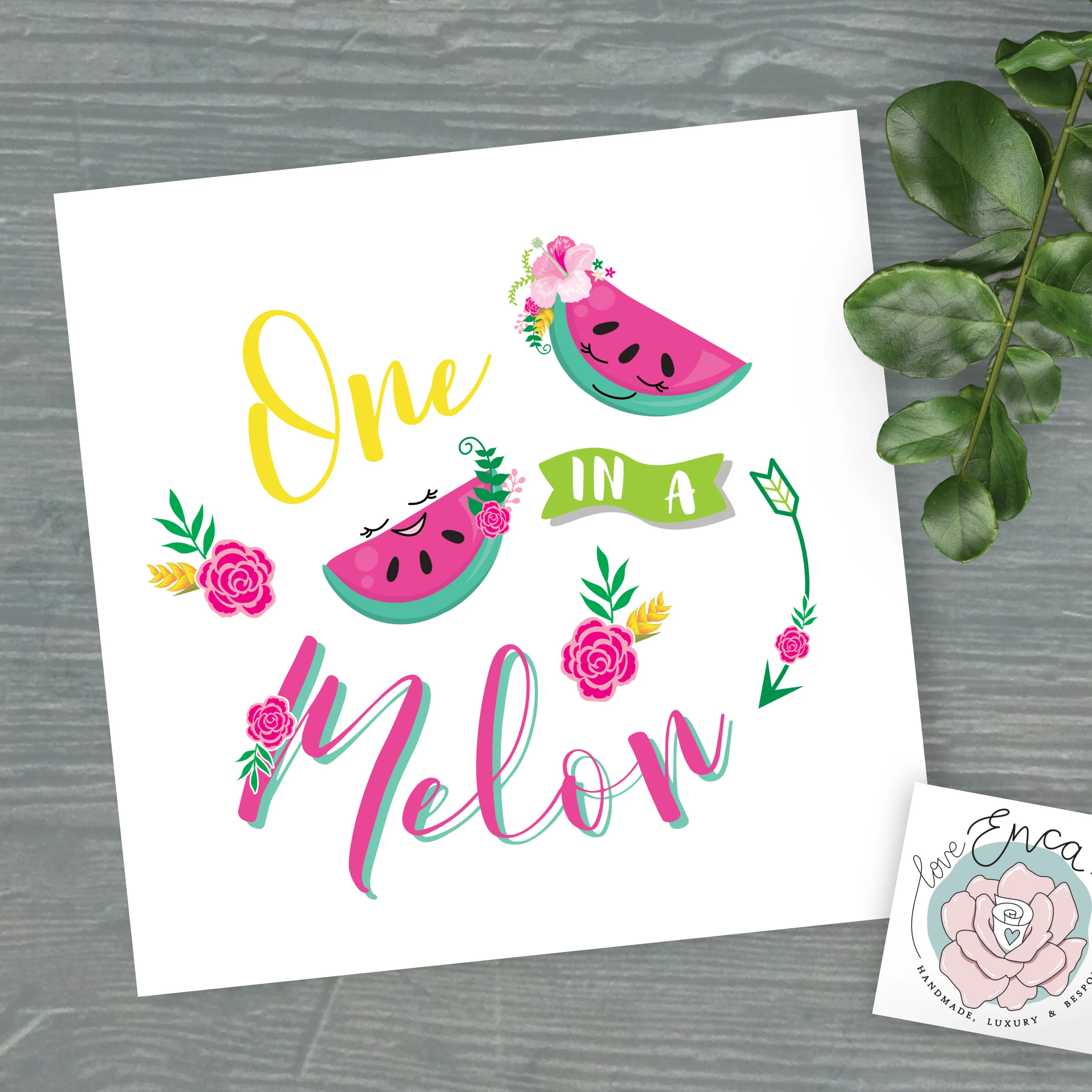 Aloha- Tropical- Paradise- One in a melon- Poster- Print- Wall Art- Frame Art-Square_1.jpg