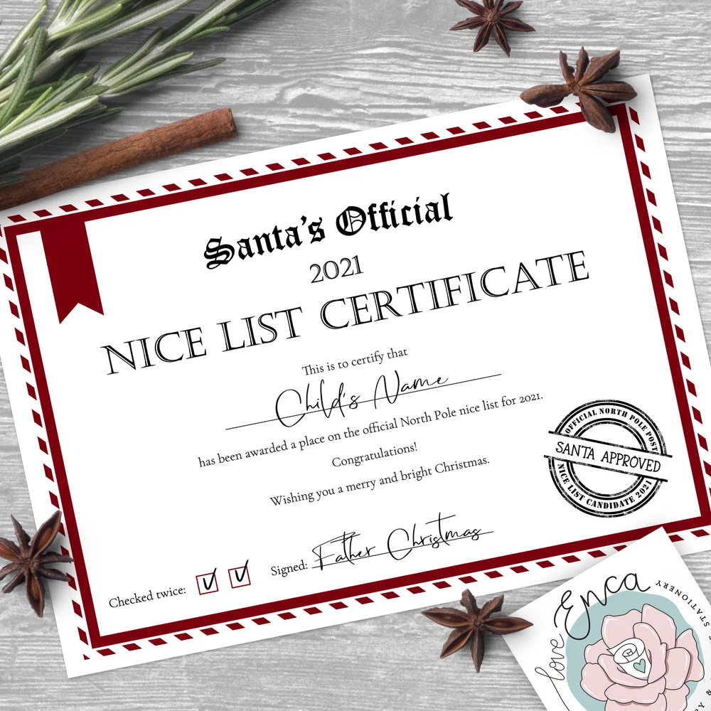 Santa Letter & Certificate — Love Enca