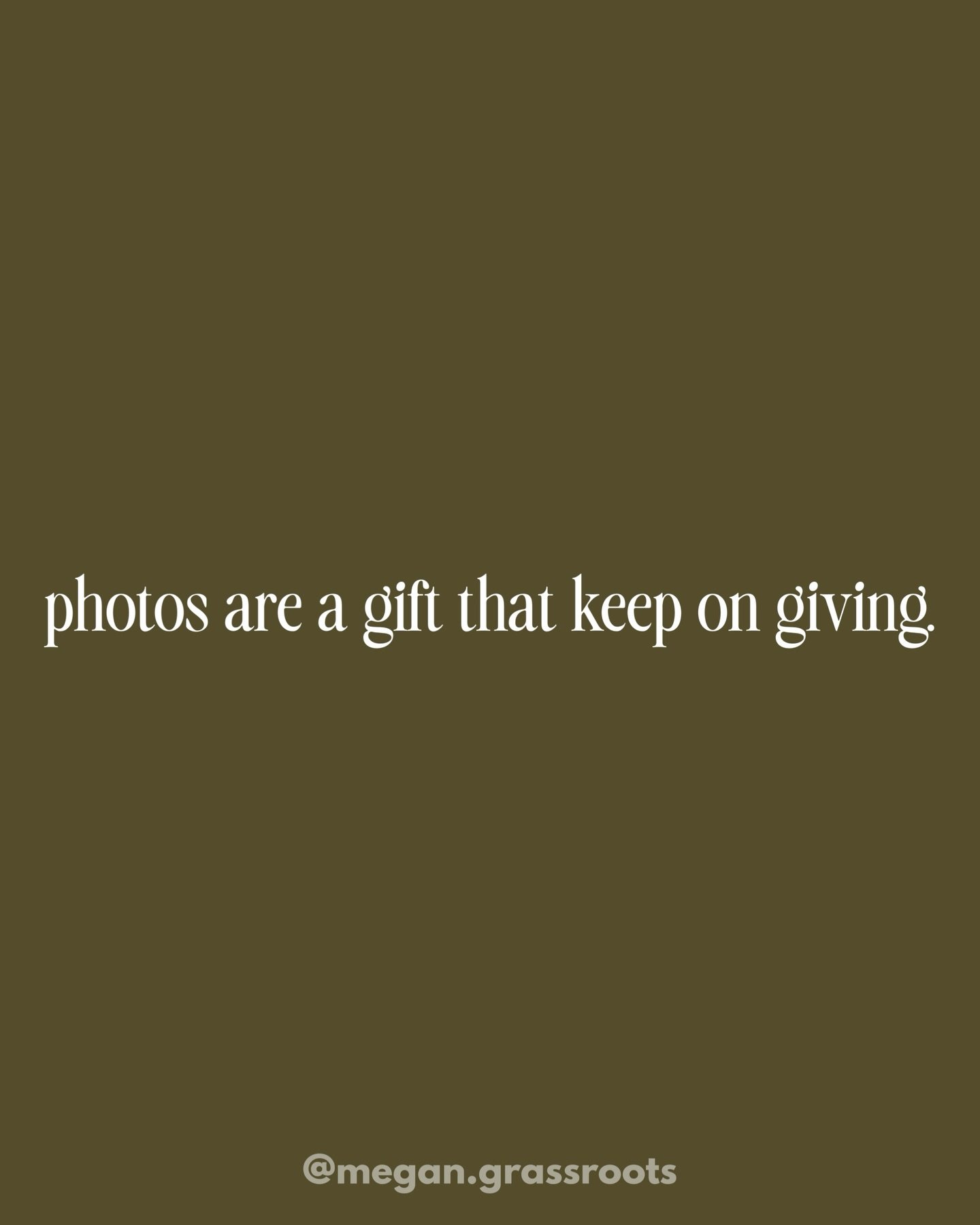 thoughts on the season of giving ; photo edition. 

Grassroots Collective Megan Springer
Athens and Columbus Ohio Photographer 
www.megspringer.com
Families, Couples, Portraits