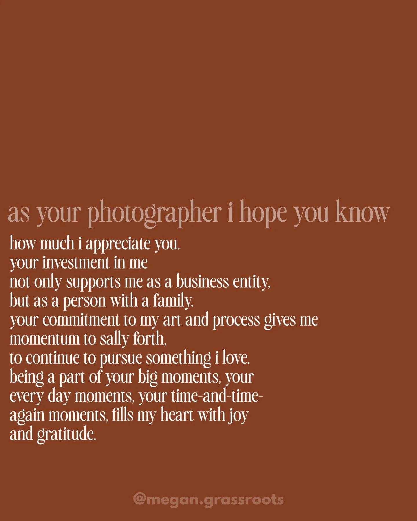 words from last year that still ring true.

i am so thankful. so abundantly thankful. for being invited to your bigs, littles, and in-betweens. for meeting new and reuniting with old. pursuing this craft and business has fulfilled depths of myself id