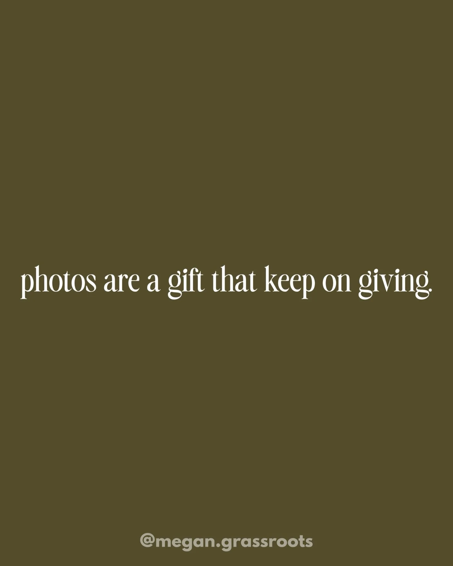 thoughts on the season of giving ; photo edition. 

Grassroots Collective Megan Springer
Athens and Columbus Ohio Photographer 
www.megspringer.com
Families, Couples, Portraits