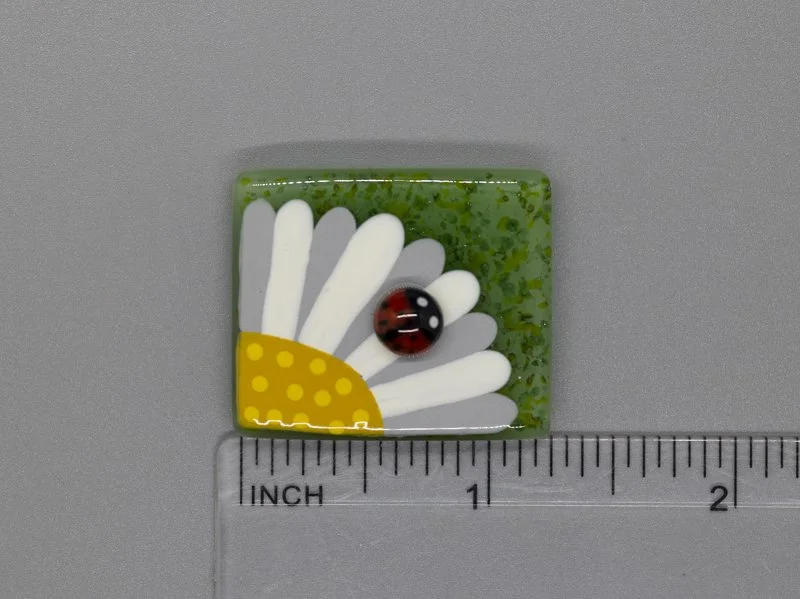 Beau Verre Art Fused Glass Needle Minder