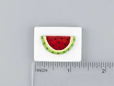 Beau Verre Art Watermelon Fused Glass Needle Minder