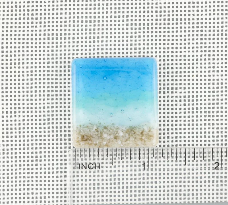 Beach Fused Glass Needle Minder