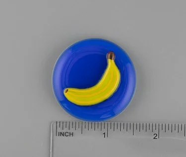 Beau Verre Art Banana Fused Glass Needle Minder