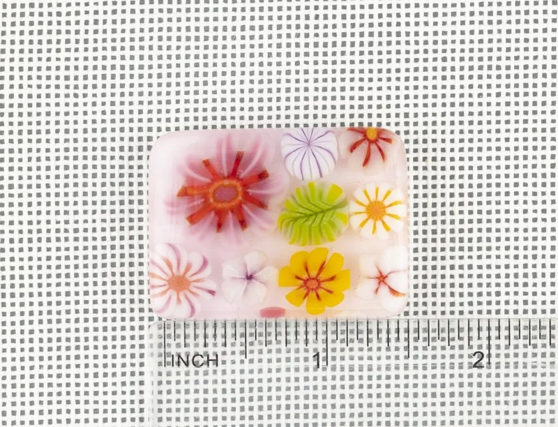 Floral Fused Glass Needle Minder