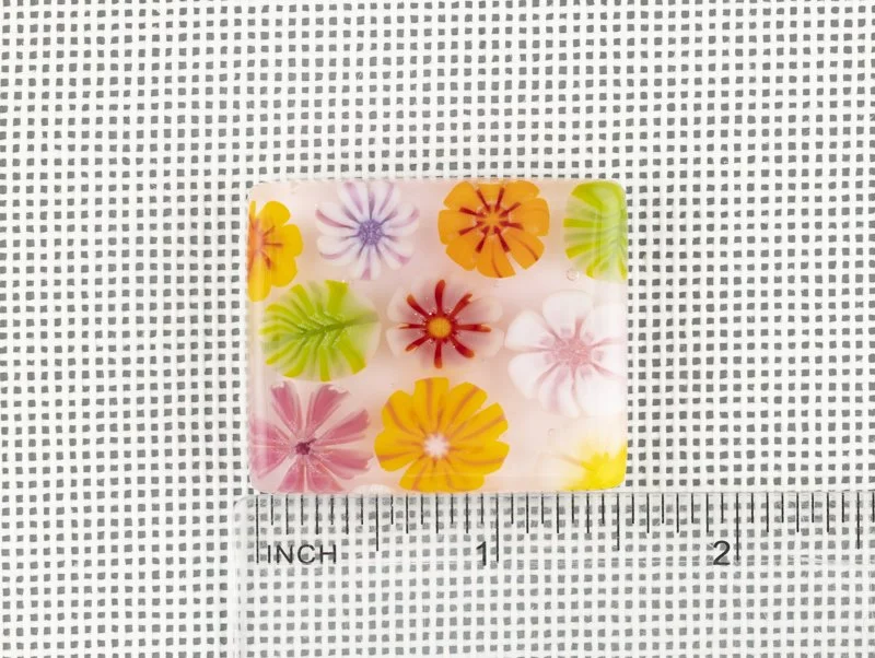 Floral Fused Glass Needle Minder