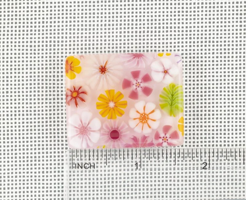 Floral Fused Glass Needle Minder
