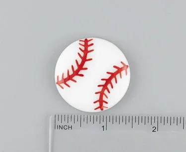 Beau Verre Art Baseball Fused Glass Needle Minder