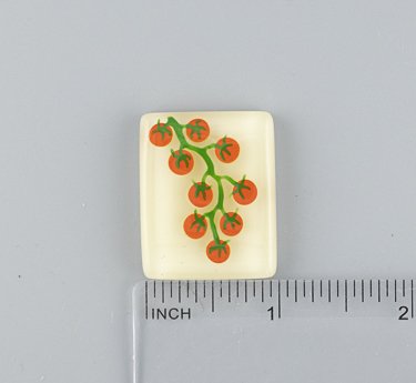 Beau Verre Art Tomatoes on a Vine Fused Glass Needle Minder