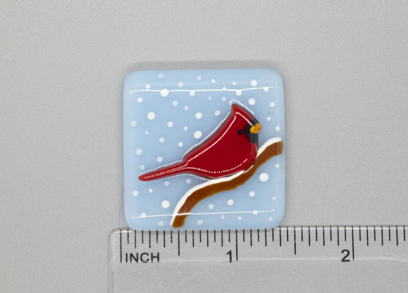 Beau Verre Art Fused Glass Needle Minder