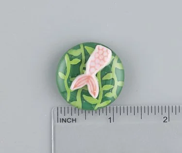  Beau Verre Art Mermaid Tail Fused Glass Needle Minder