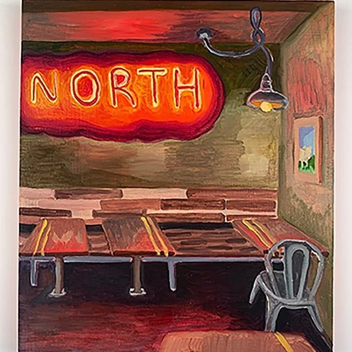 Cow and Light, 
Oil on Wood Panel, 2021 
15 " x 16.5" 