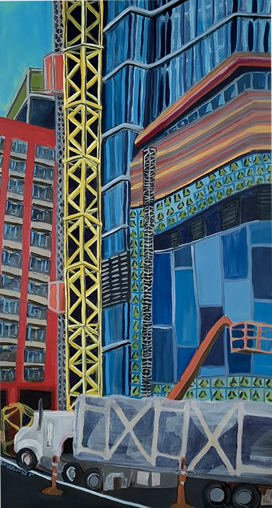 OXOXO Minneapolis, 
Oil on Wood Panel, 2021 
39.5 " x 21.5" 