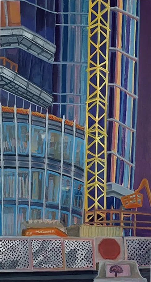 Downtown Construction, 
Oil on Wood Panel, 2021 
39.5" x 21.5" 