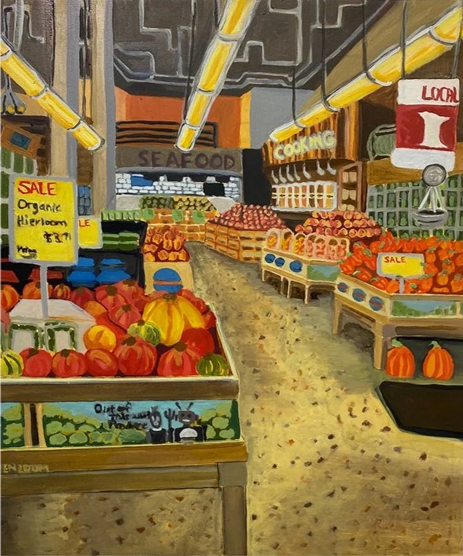 In Honor of Heirloom Tomatoes, 
Oil on Wood Panel, 2021 
20" x 24" 