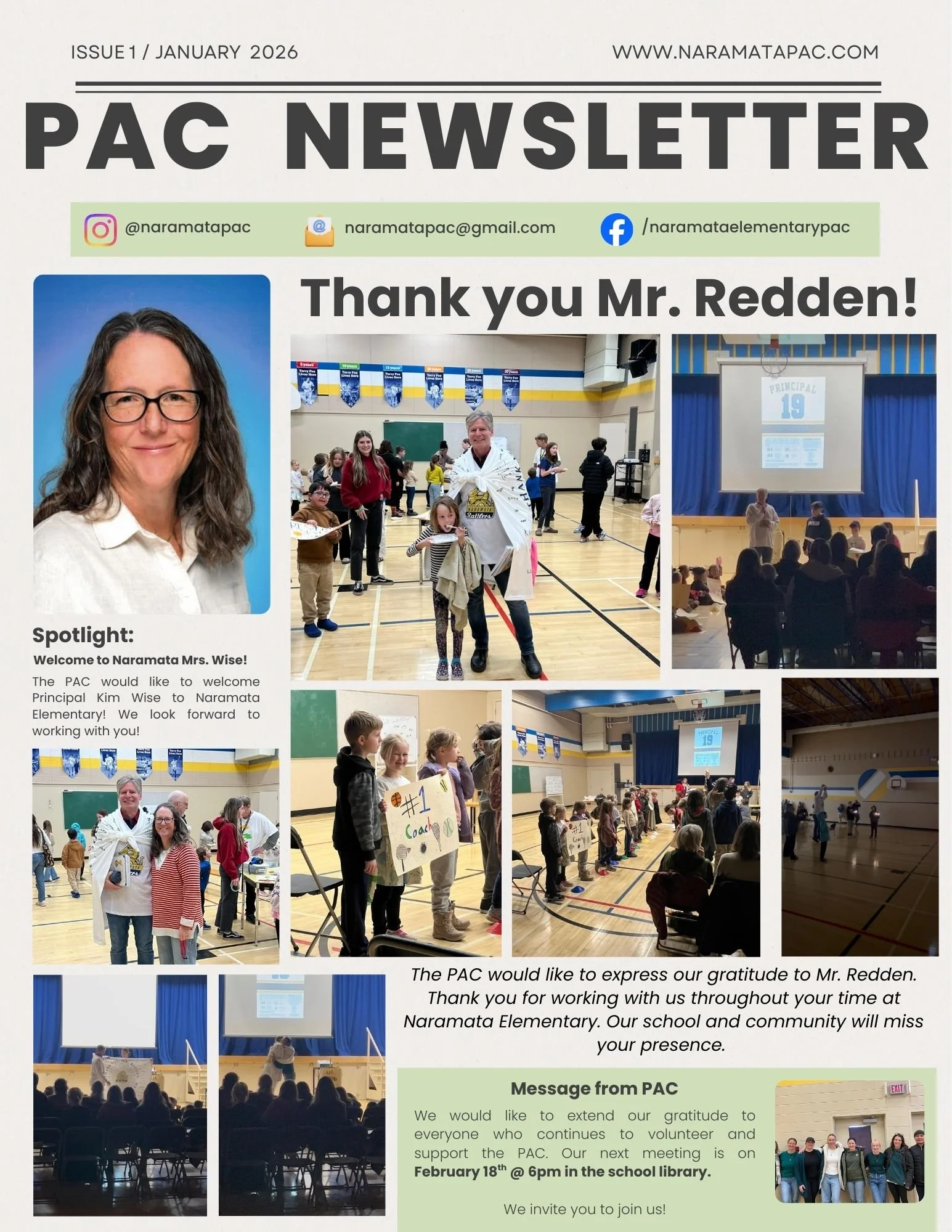 Meeting Minutes & Newsletters — Naramata Elementary PAC