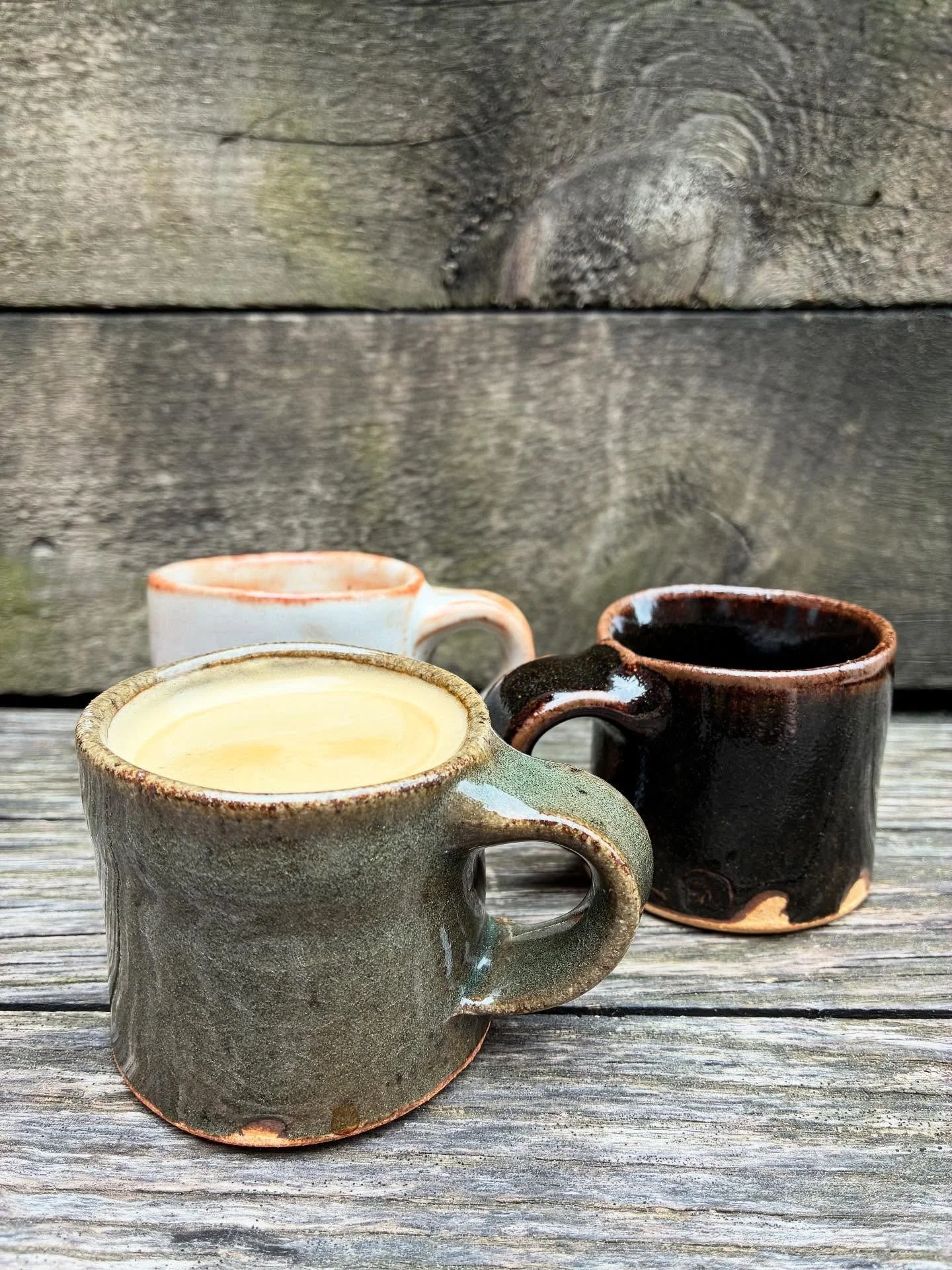 Set of little espresso cups. 

#espresso #espressocup #studiopottery #pottery