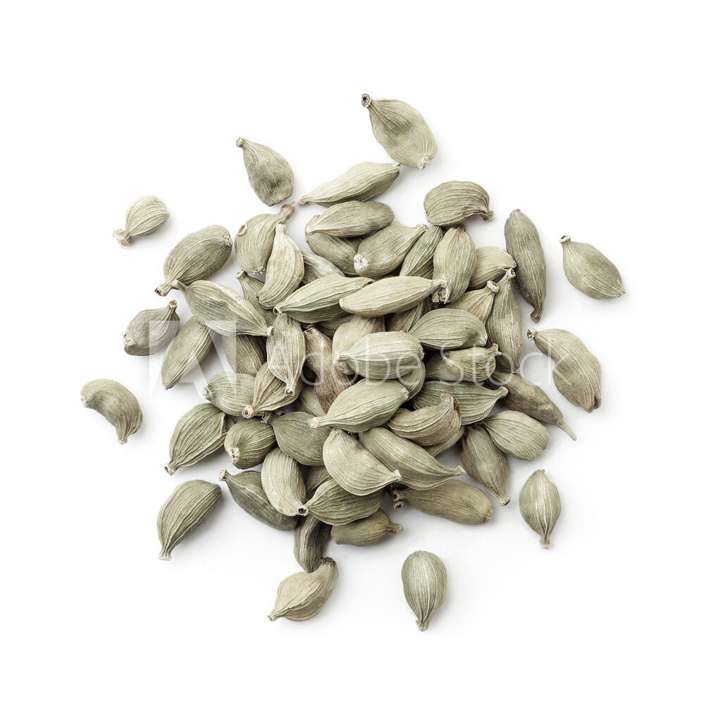 White cardamom pods 