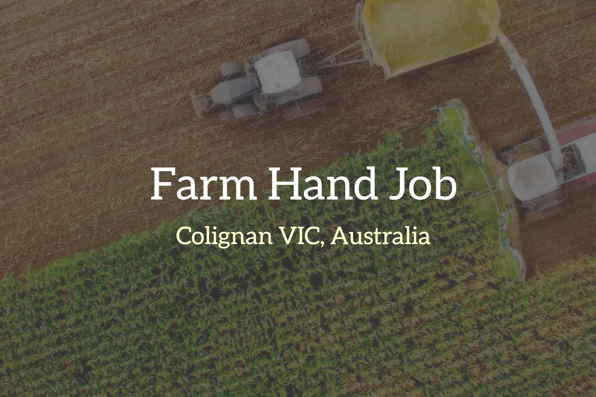 Farm Hand - Colignan VIC
