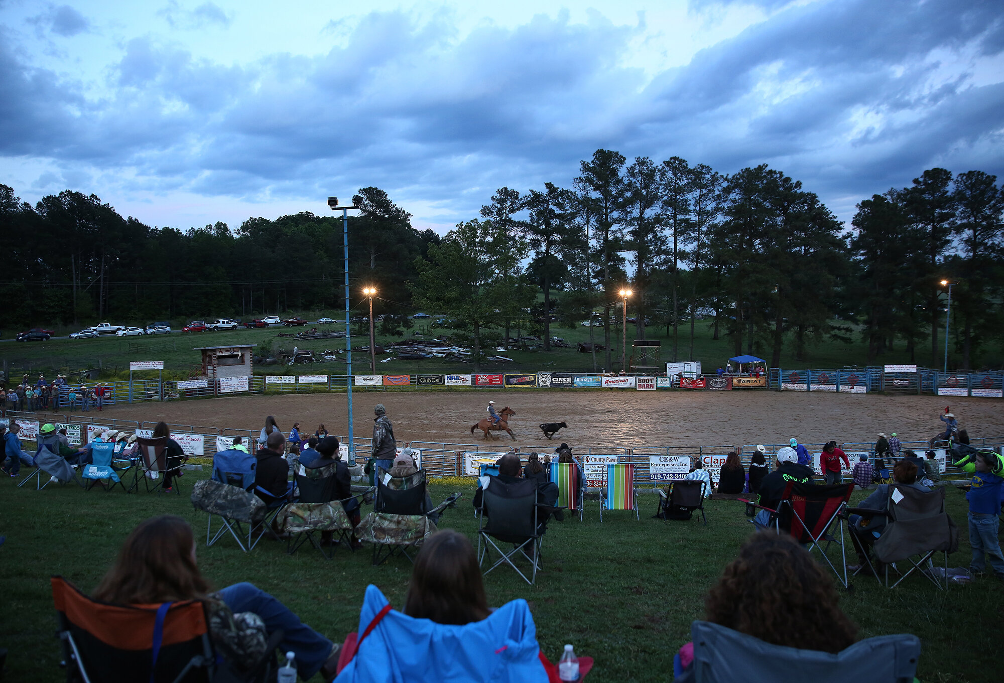  Hundreds of spectators attended the two-day Jeff Hinson Memorial Rodeo at the Lucky J Arena in Staley.   