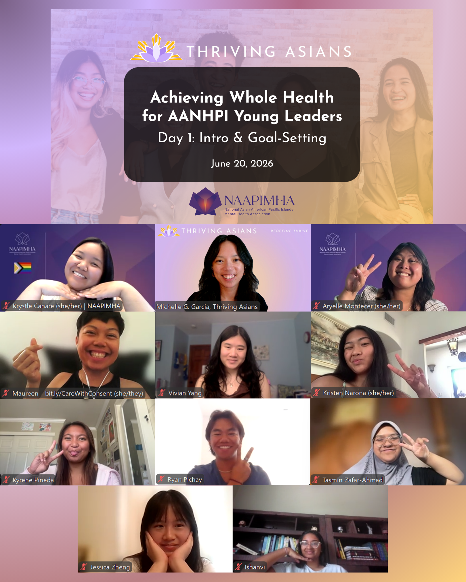   Thriving Asians & NAAPIMHA    Achieving Whole Health for AANHPI Young Leaders - 6/20/2026