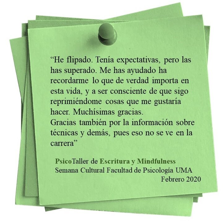 opinión del psicotaller de escritura y meditación 3