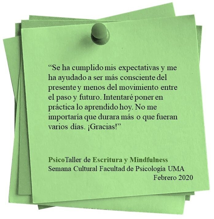 Opinion dle psicotaller de escritura y meditación 1