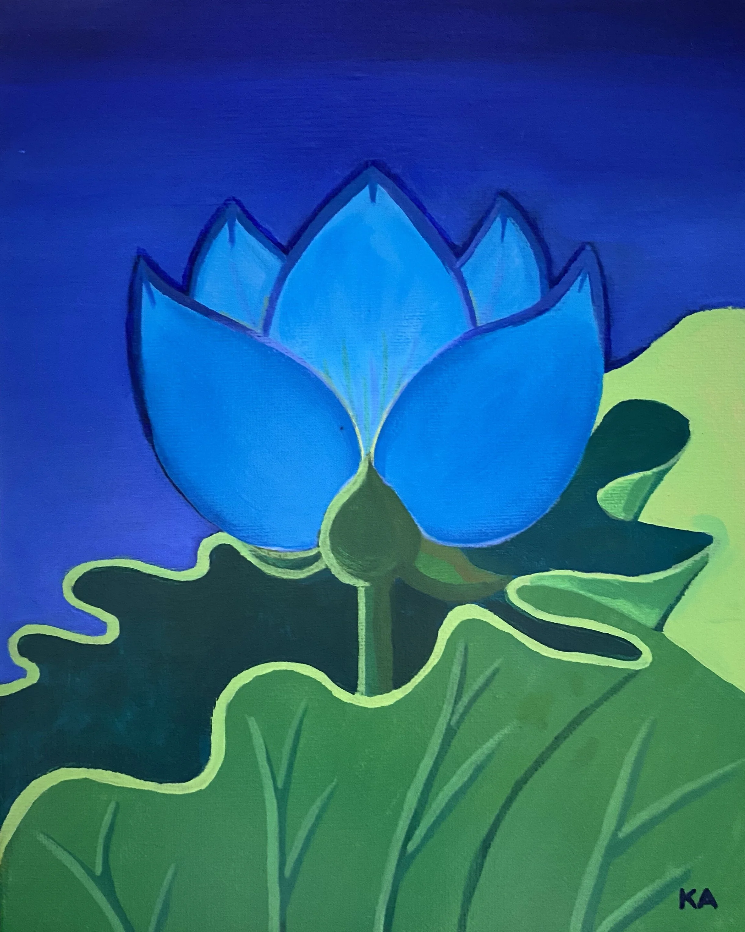 “Electric Blue”, SOLD, Acrylic on Canvas, 8x10