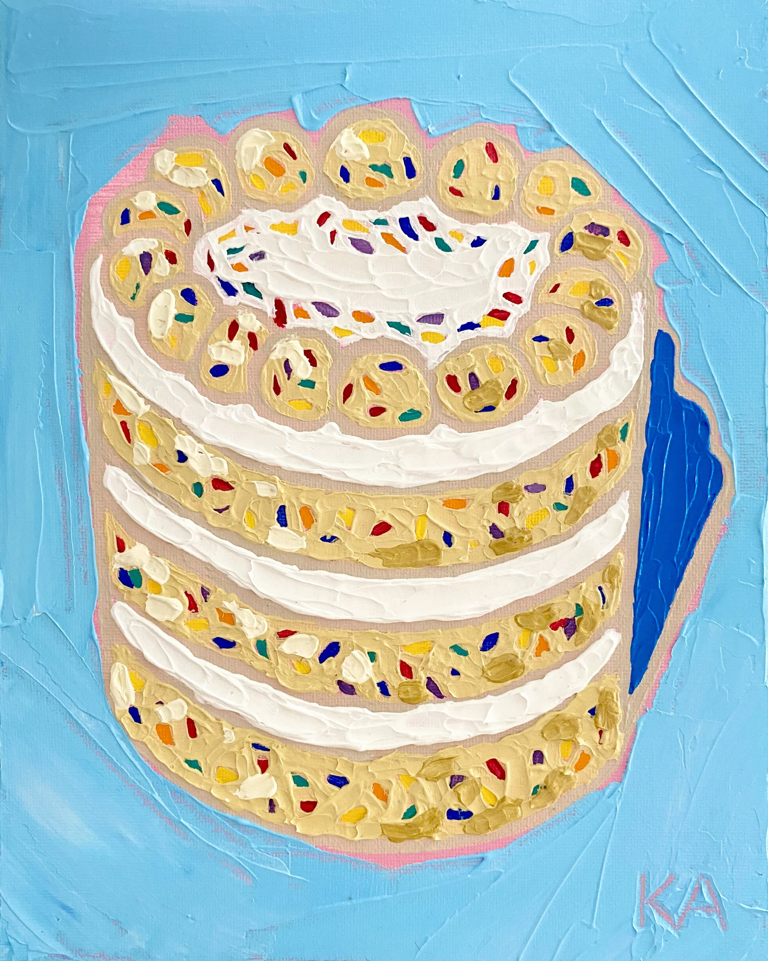 “Birthday Cake” SOLD, Acrylic on Canvas 8x10