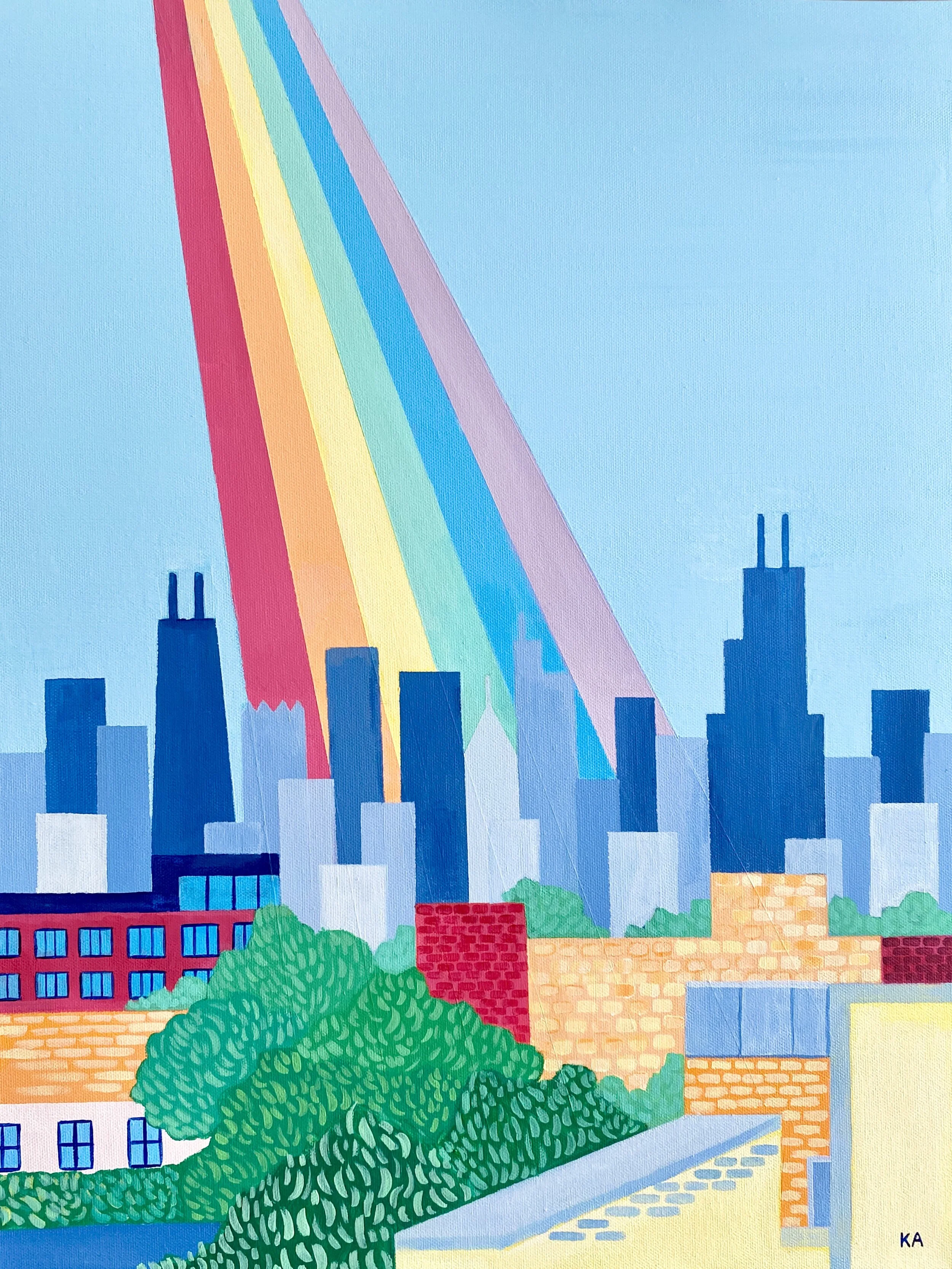 “Bless This City” SOLD, Acrylic on Canvas 18x24