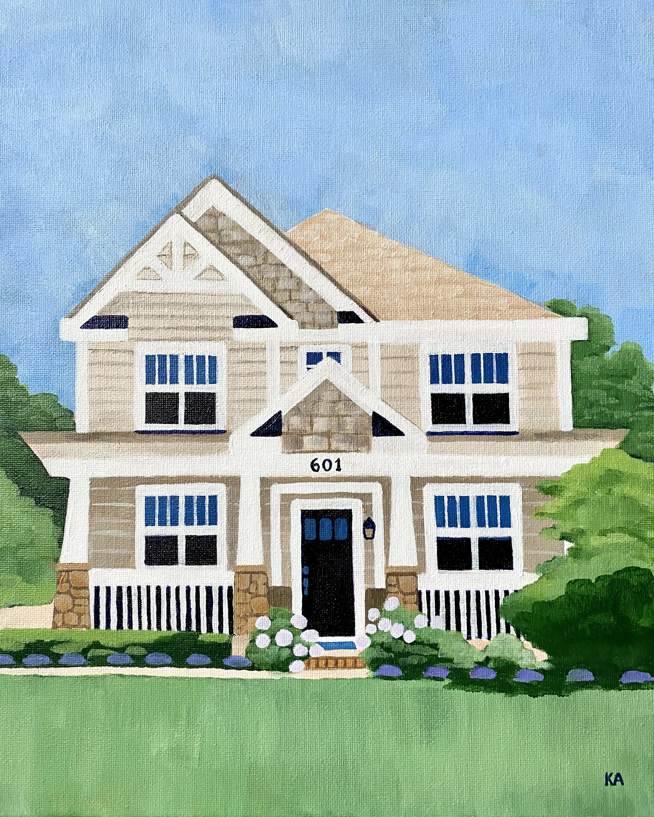 “601” Commission, Acrylic on Canvas 11x14