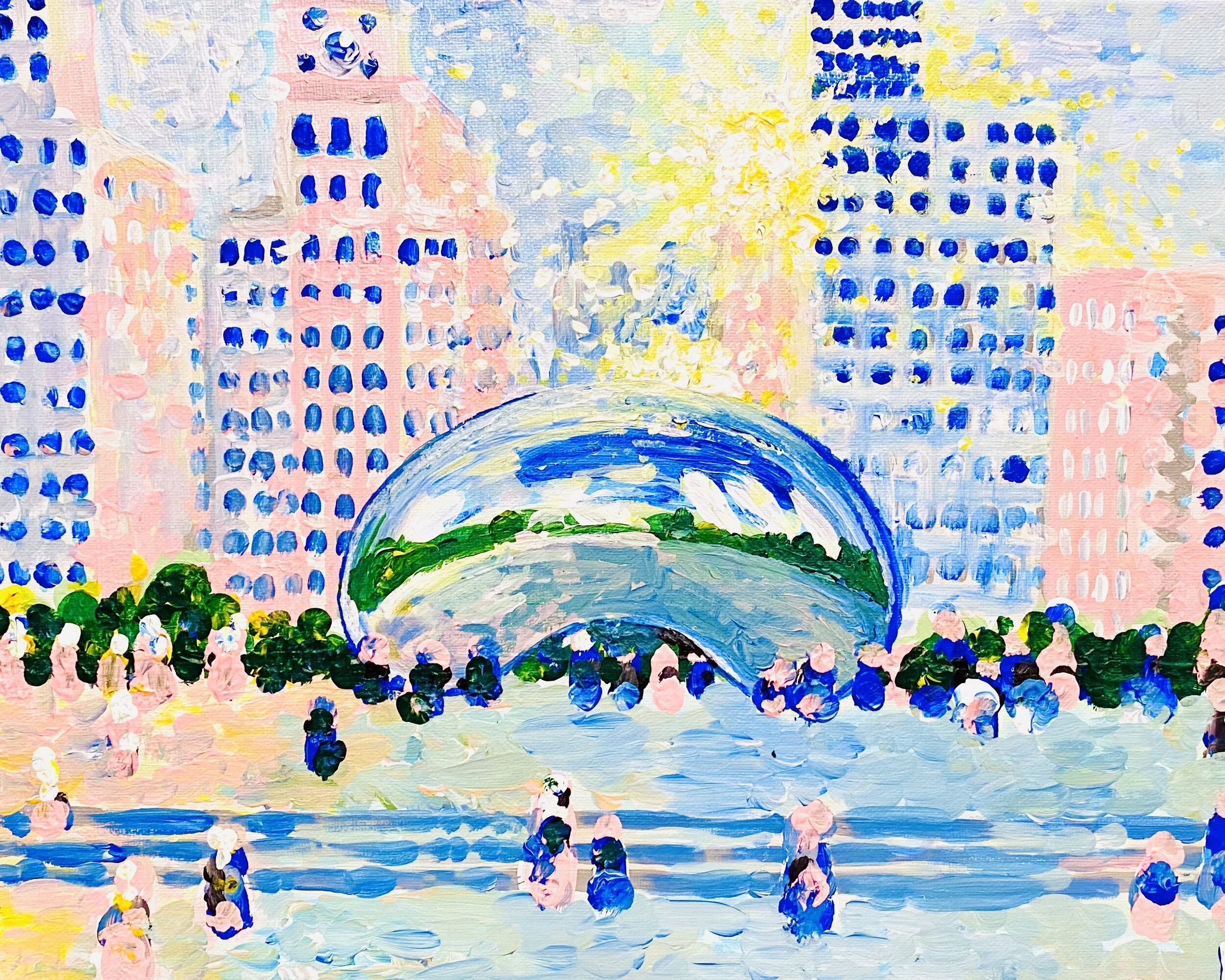 “Here Comes the Sun” SOLD, Acrylic On Canvas 12x16