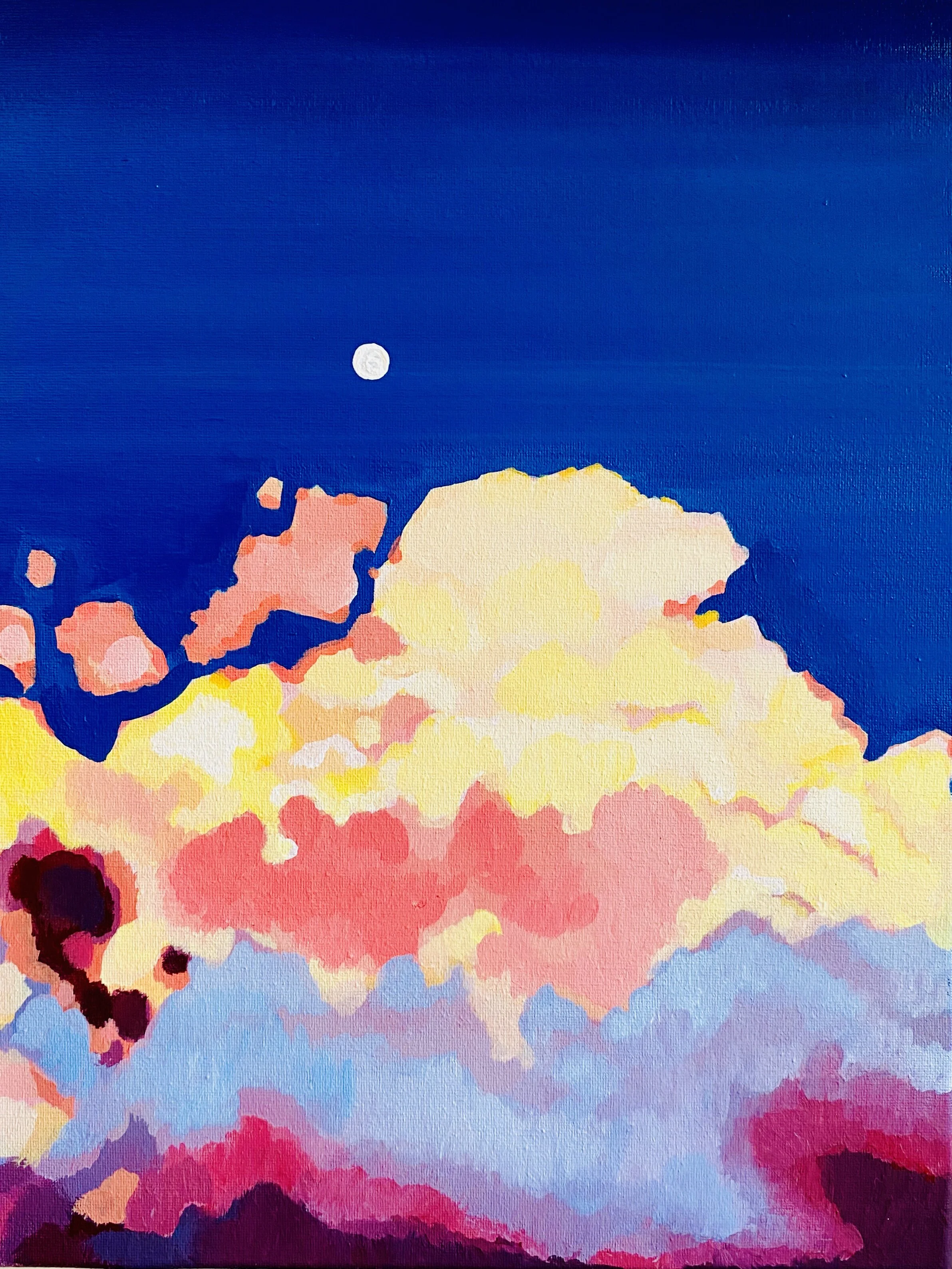 “Moonrise” SOLD, Acrylic on Canvas 12x16