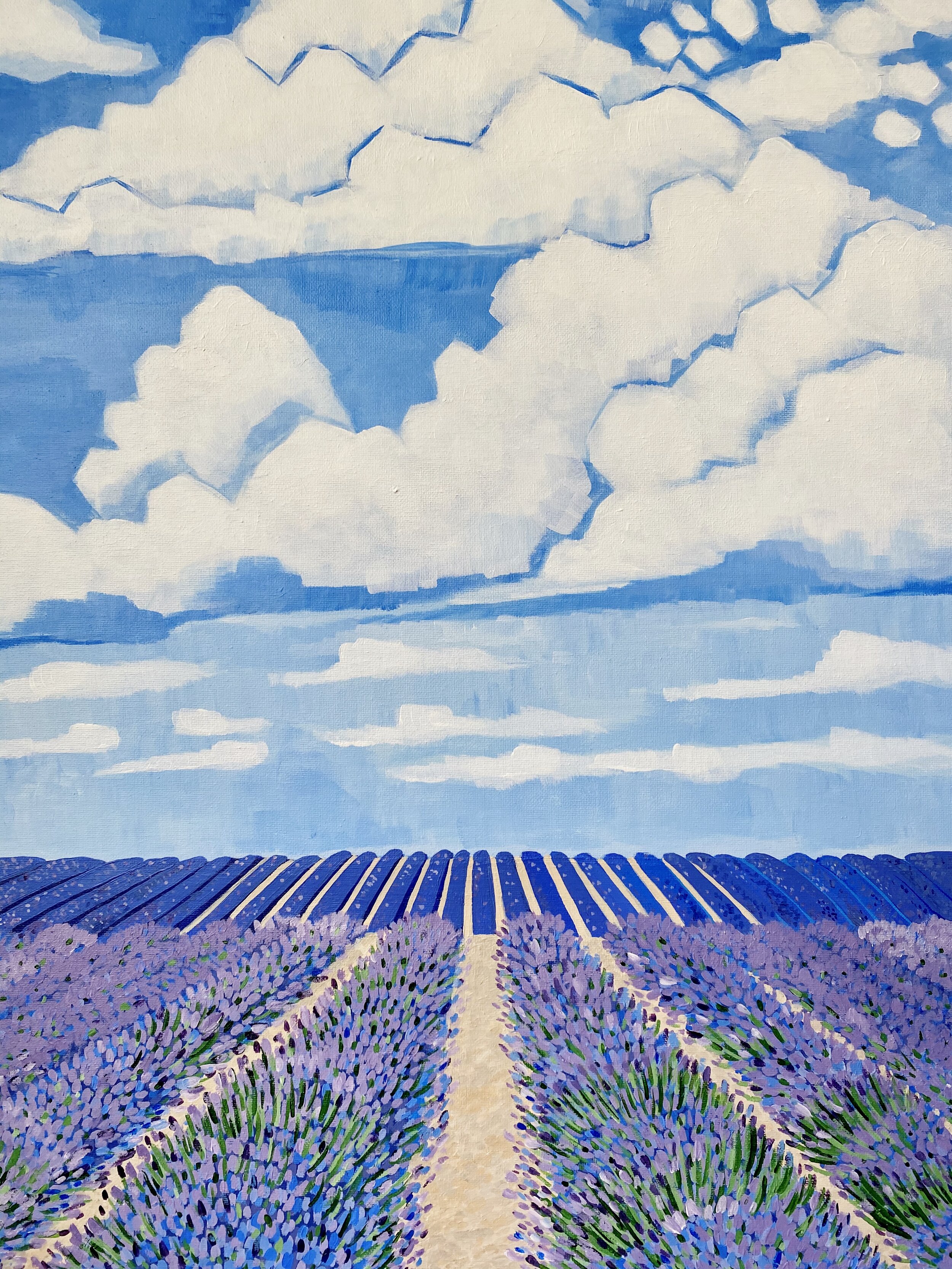 “Lavender Fields Forever” SOLD, Acrylic on Canvas 18x24