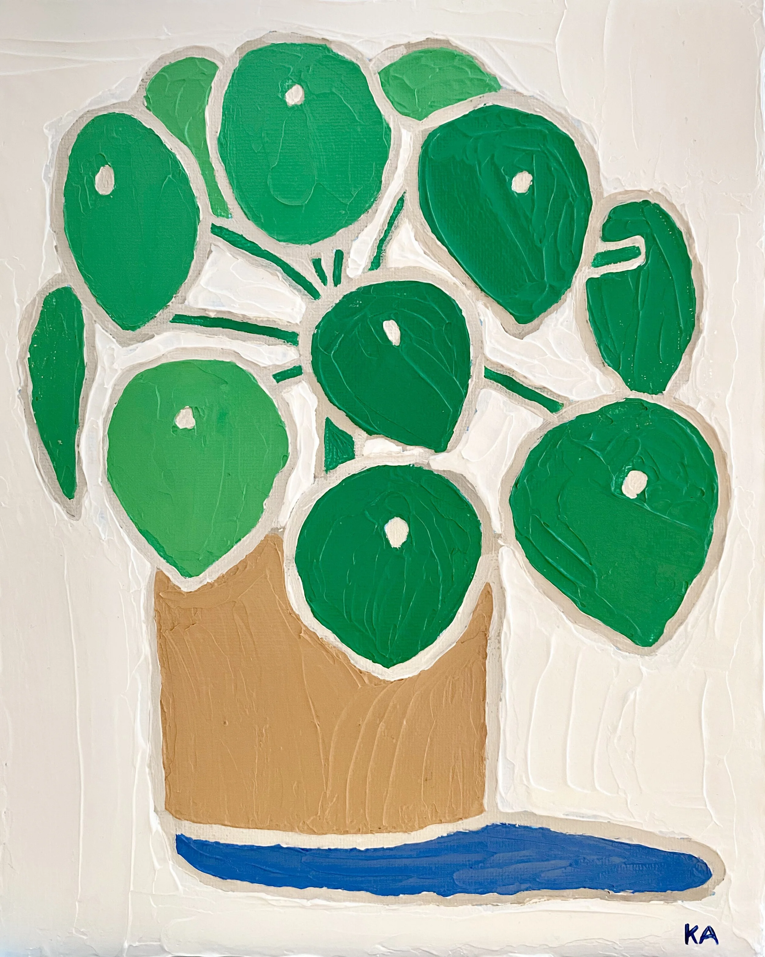 “Pilea” SOLD, Acrylic on Canvas 8x10