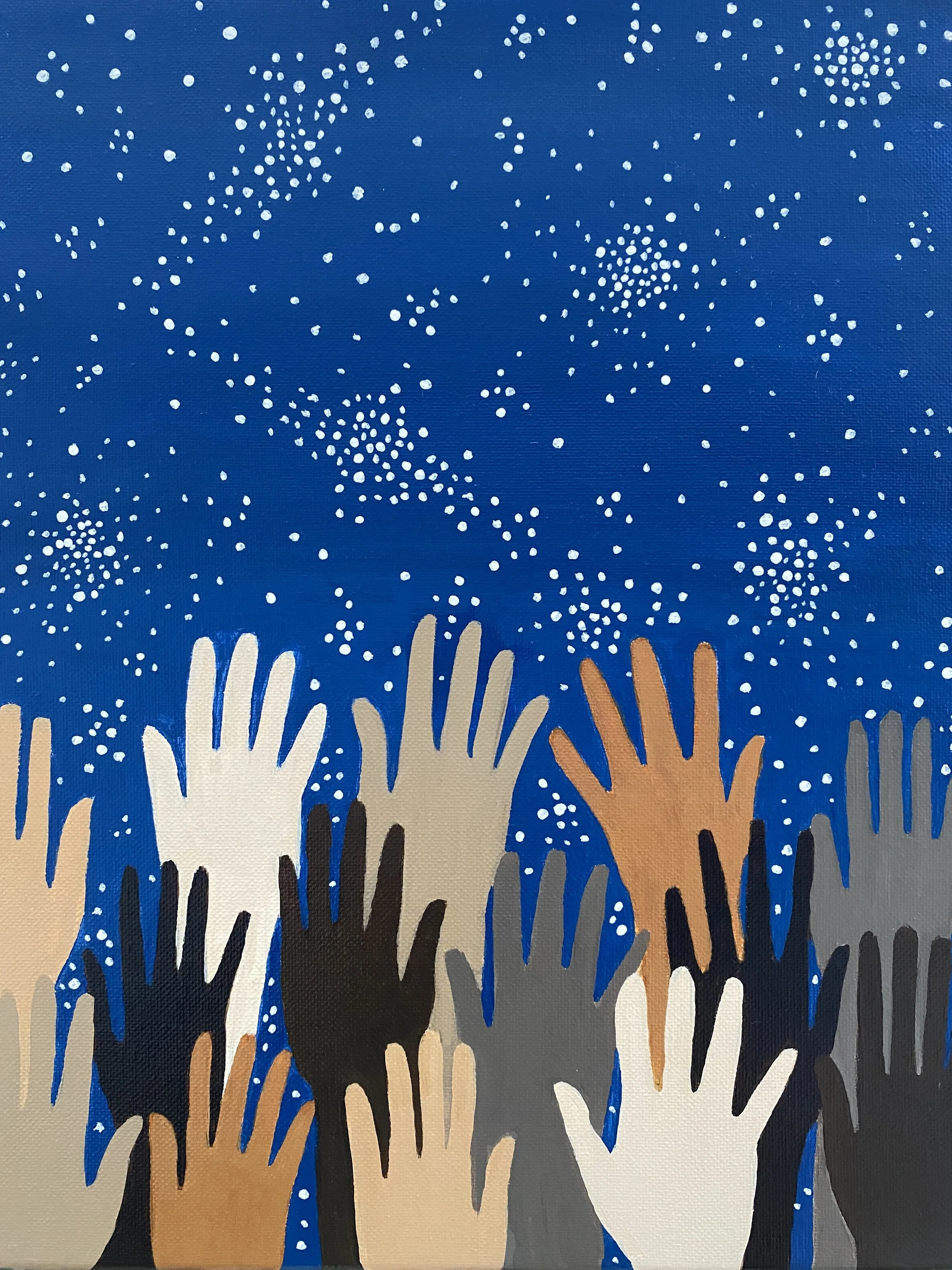 “Reach for the Stars” SOLD, Acrylic on Canvas 11x14