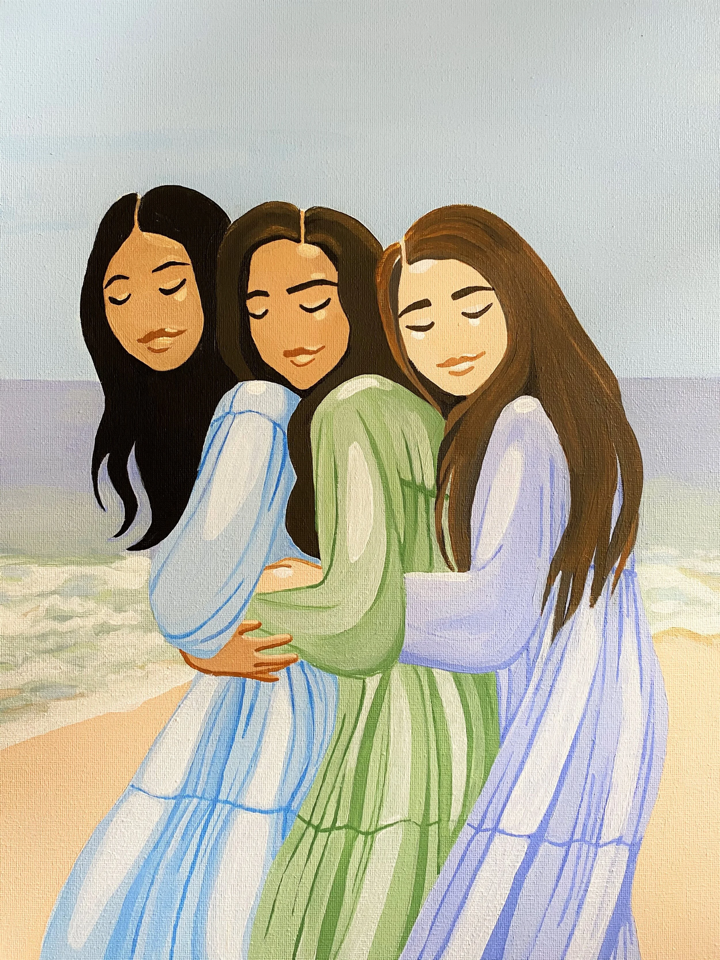 “Sisterhood” SOLD, Acrylic on Canvas 11x14
