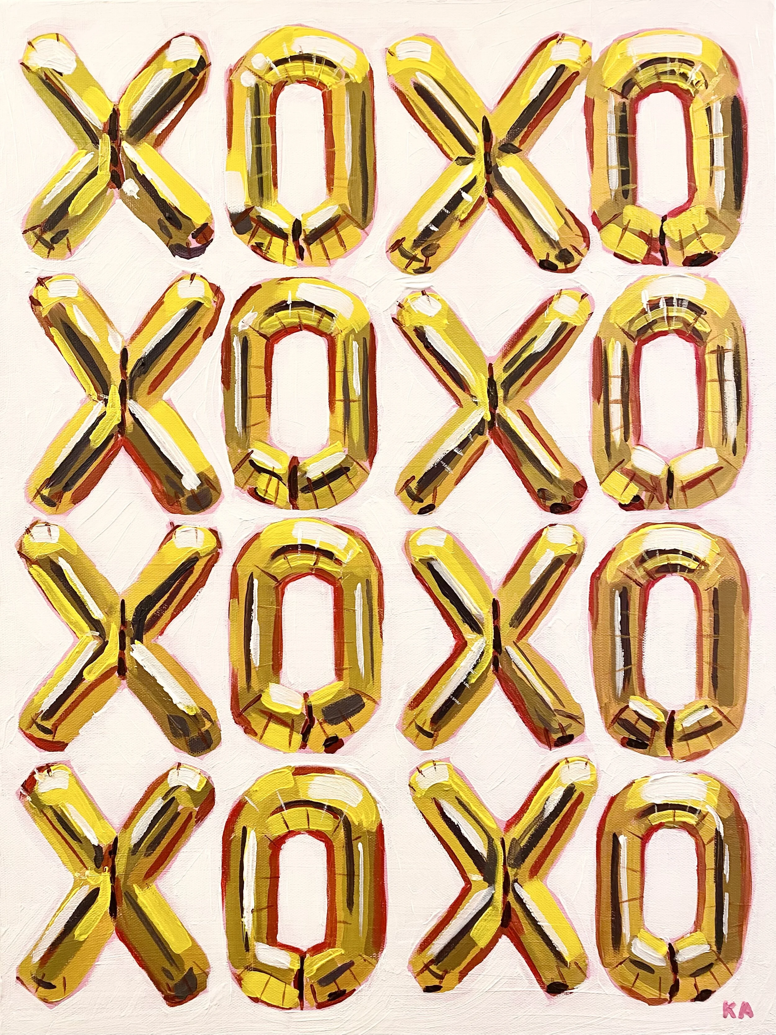 “I Love You Like XO” SOLD, Acrylic on Canvas 18x24
